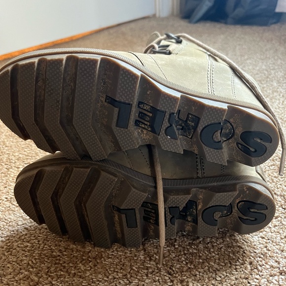 Greenish/brown Sorel Joan of Arctic wedge size 6.5 - Picture 2 of 4